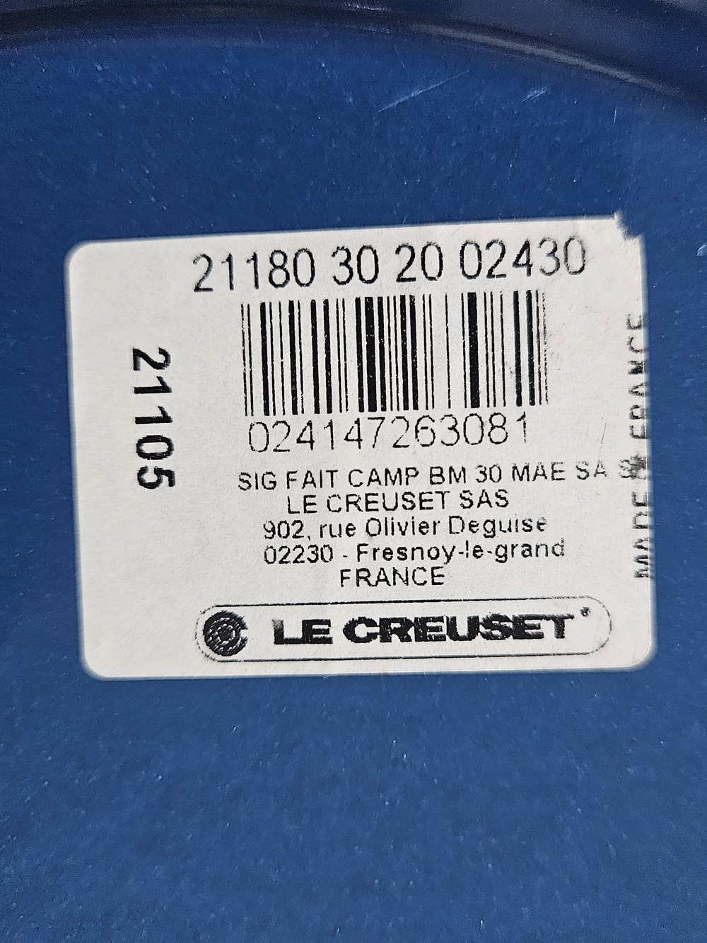 3.5qt Le Creuset Marseille Enameled Cast Iron Braiser - Picture 11 of 16